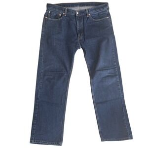 Levi Strauss 505 Regular Fit Dark Wash Denim Jeans Mens W38 L32 38x32